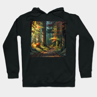 Gorgeous Paved Path in an Autumn Forest Hoodie